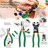 28Piece Glass Running Tool Kit with 3 Plier Types, Handheld Cutter, 3 Replaceable Heads, Finishing Accessories, and Zippered Storage Case
