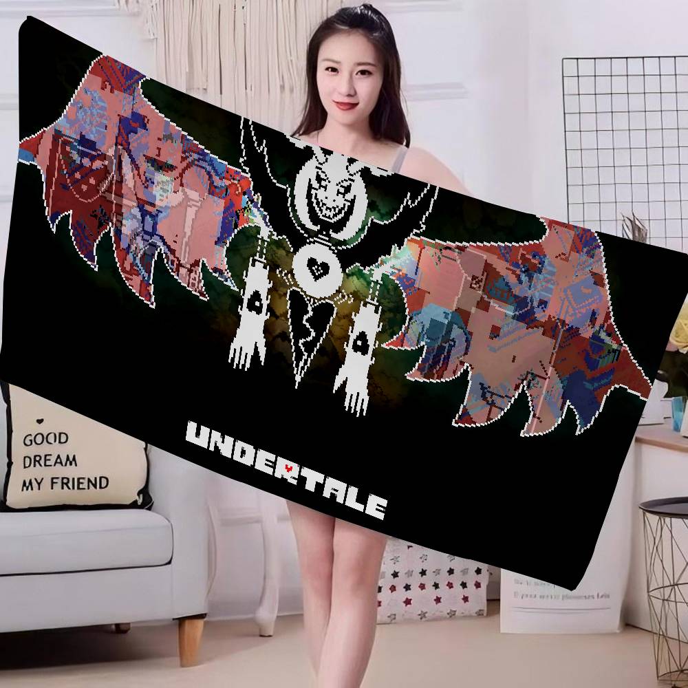 Anime Designs Game Undertale Microfiber Printed Beach Towel Mountain Climbing Yoga Beach Swimming Running Absorbent Soft Towel