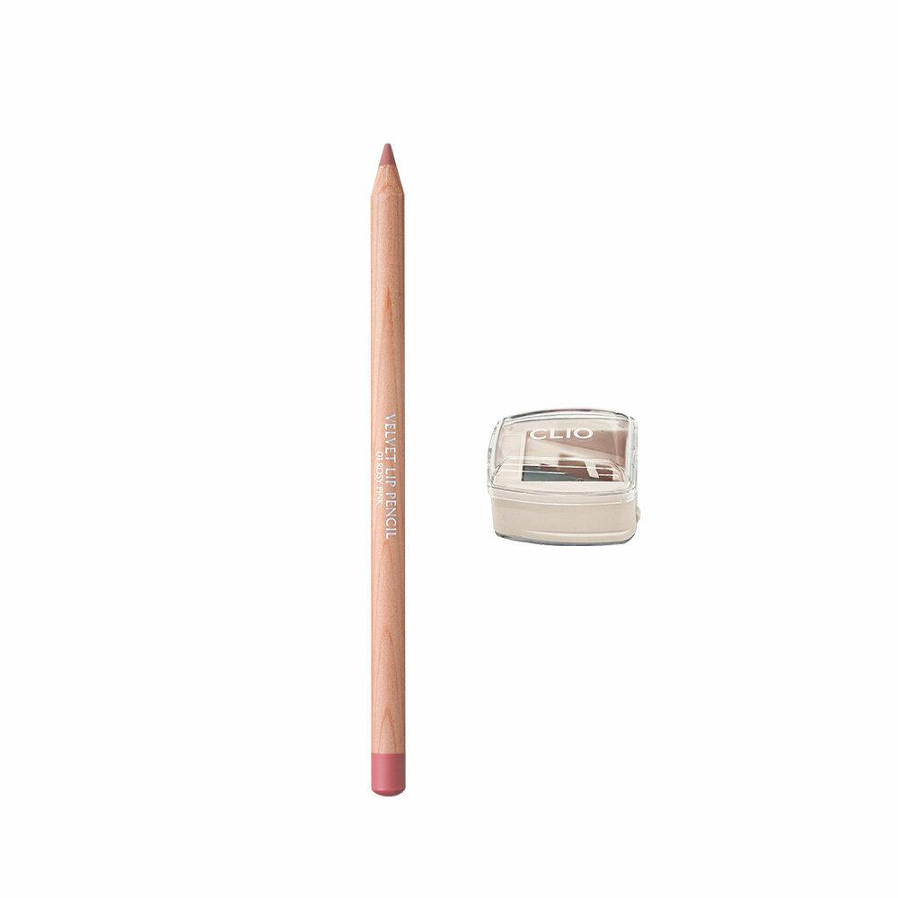 Специальный набор бархатных карандашей для губ CLIO 01 Rosy Pink