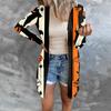 Women's Casual Cardigan Halloween Printed Long Sleeve Top With Pockets