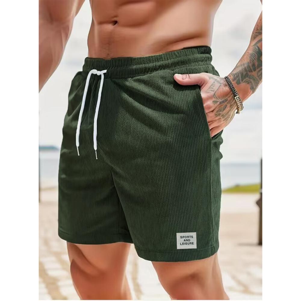 Herren Casual Shorts Männliche Bank Kurze Hosen Kordelzug Design Klassische Oberbekleidung Bequeme Einfarbige Jogginghose Laufsport