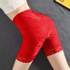 Plus Size Female Summer Lace Flower Border Guard Goes Without Trace High Waist Safety Leggings