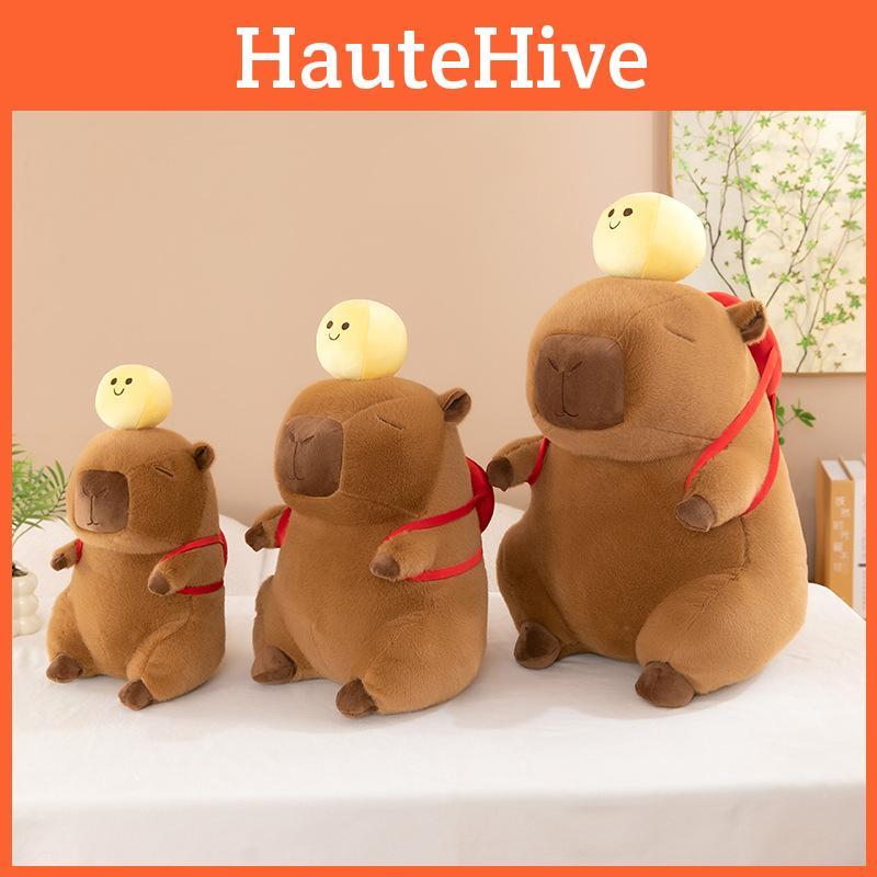 Table Tennis Capybara Backpack Plush Toy Cartoon Children Birthday Gift Doll