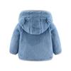 Children's Long-sleeved Plush Top with Hooded Baby Coat