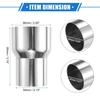 ABSOPRO Exhaust Pipe Adapter Connector 51mm ID to 64mm Universal for and Durable Stainless Silver 2 Pieces Reducer, ID, Cars, Trucks, Pickups, Steel,