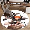 1pc Haikyuu Kuroo Tetsurou Anime Design Round Carpet - Office Chair Mat, Non-Slip Rug for Home Decor