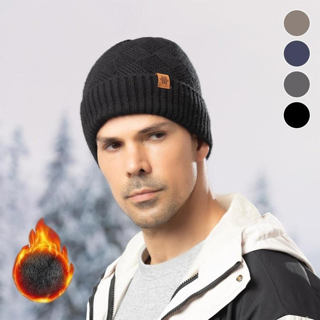 Women's Fashion Daily Argyle Knit Fleece Beanie Hat