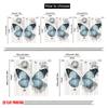 2pc  2D Plane Printing Light Filtering Curtains Blue Butterfly Bliss Durable Polyester (without Rod) Holiday for Bedroom Office