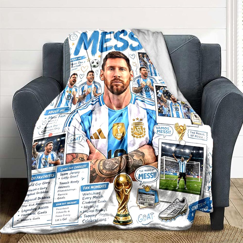 World Cup Celebration printed flannel breathable and warm blanket, a stylish home gift, suitable for home, office and bedspread use. 0713a36