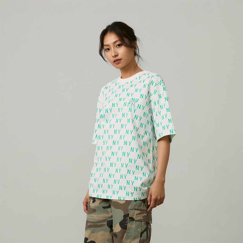 New MLB New York Yankees T Shirts Unisex Ecru 3ATSM1143-50WHS