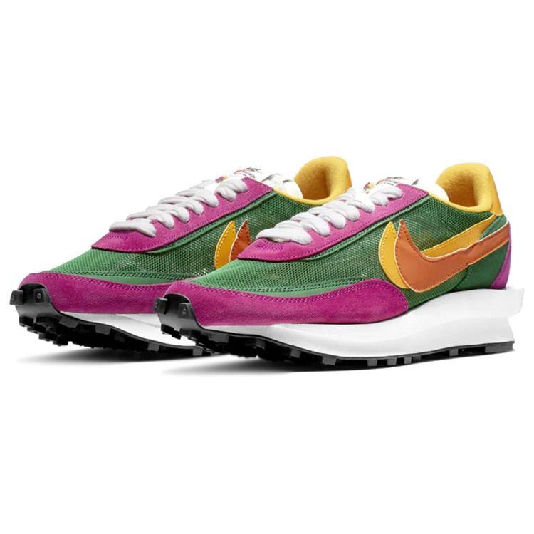 Sacai X Nike LDWaffle Pine Green Unisex Sneakers Pink Clay-Orange-Del-Sol-Sail BV0073-301