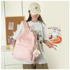 Schoolbag design sense star sequined schoolbag female small fresh solid color primary school student backpack large capacity high school backpack
