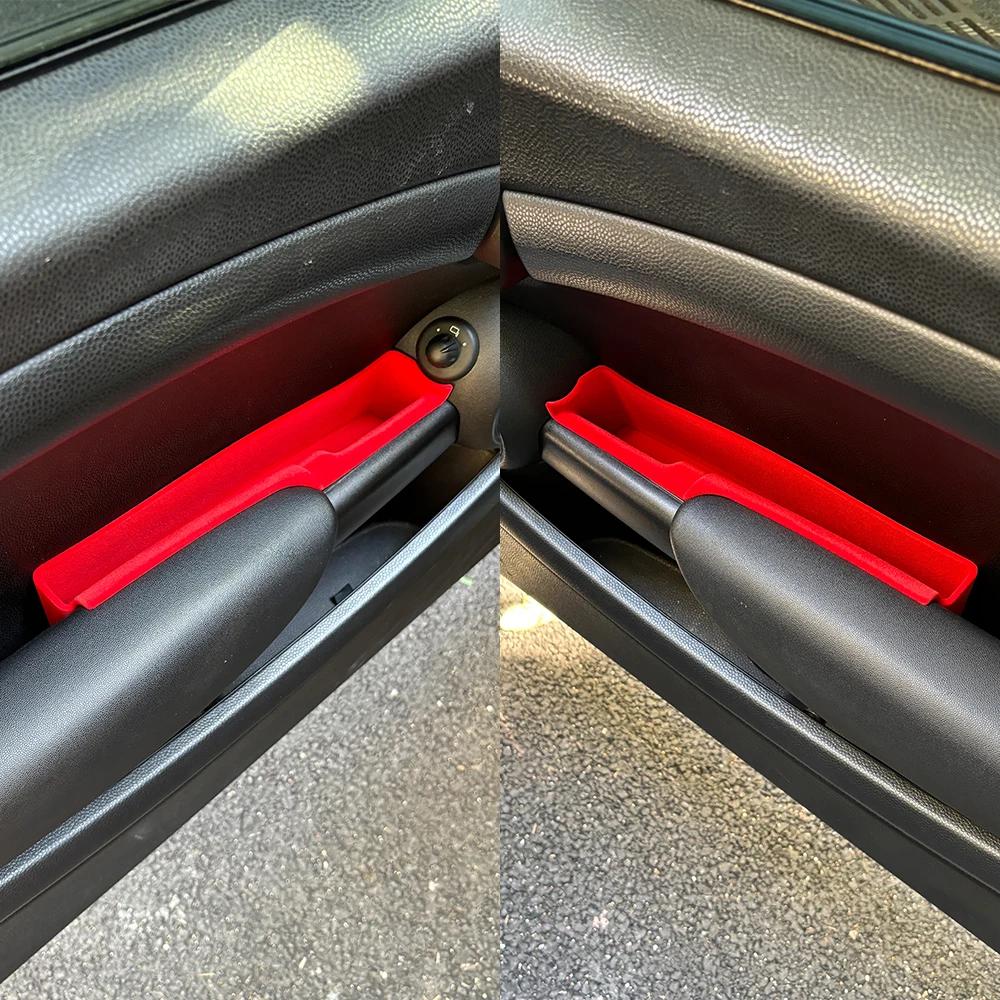 Car Flocking Door Armrest Storage Box Shell Slot For Mini Cooper R55 R56 R57 R58 R59 Phone Wallet Car Storage Auto Accessories