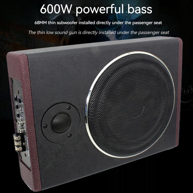 8/10 Inch Car Audio HIFI Subwoofer Under Amplifier 12V 600W Ultra-thin Seat Woofer Modification Subwoofer Car Speaker