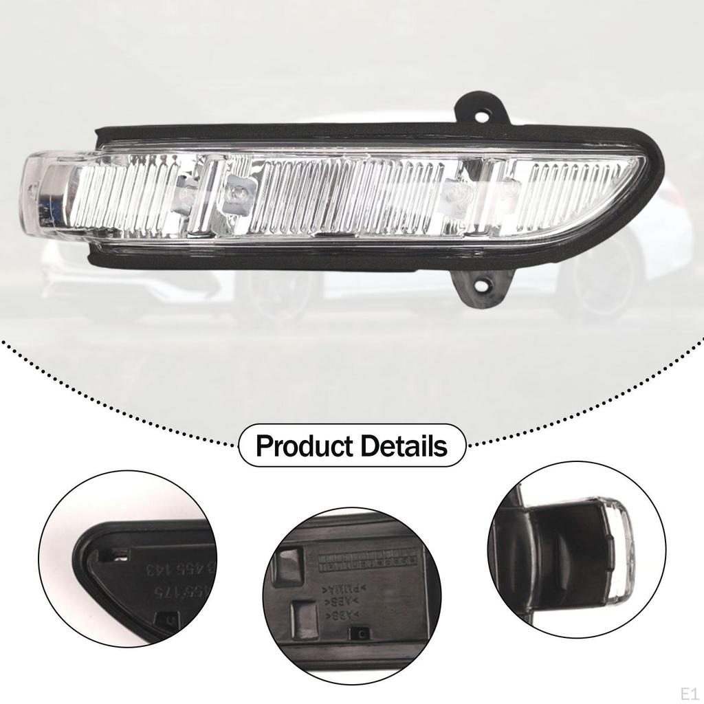 Lusterko boczne kierunkowskaz lampka wskaźnikowa akcesoria samochodowe łatwe w montażu lewe samochodowe