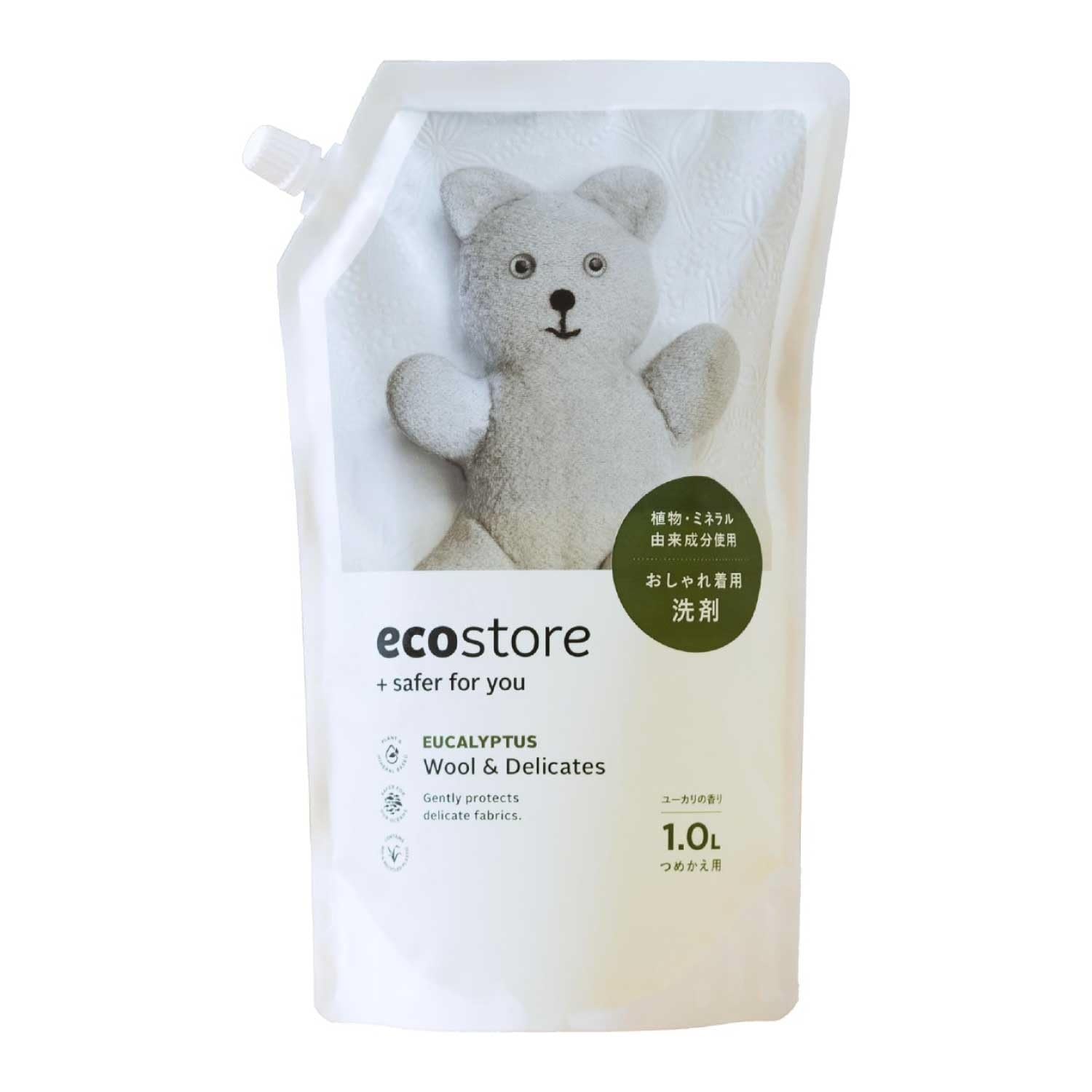 ecostore Delicate Wool Wash Refill Pack 1L Laundry Detergent for Delicate Clothes and Wool Eucalyptus Scent Made in Japan & - - -