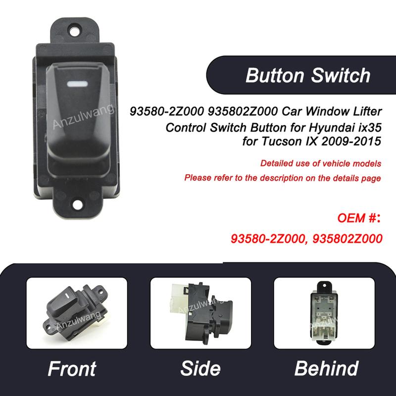 For Hyundai Ix35 for Tucson IX 2009-2015 Car Window Lifter Control Switch Button 93580-2Z000 935802Z000