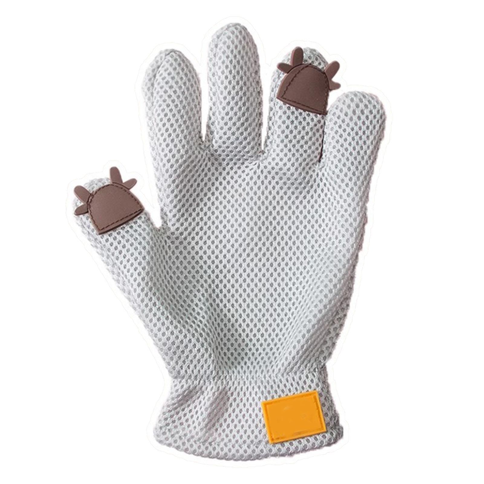 

Перчатка для удаления шерсти кошек и собак, перчатка для удаления шерсти домашних животных, силиконовая щетка для купания, массажа, груминга, линьки, правая серый