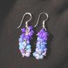 Natural Blue Ethiopian Opal Earrings, 925 Silver & Gold Multi Fire Opal Beads