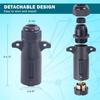 2 PCS 7 Pin Trailer Plug with Waterproof Seal Heavy Duty 7 Way Round PLUG-2PC