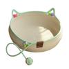 Decorative Pet Sleeping Basket Handwoven Cotton Rope Cat Bed, Scratchable Indoor Basket, Hand Woven Bed for Small Pets Breathable Round