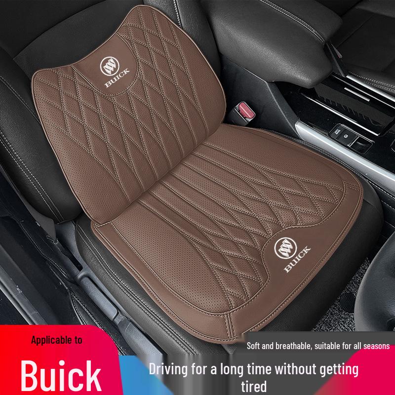 All-Season Nappa Leather Car Seat Cushions & Lumbar Supports for Buick Models: Verano, Encore, Regal, GL8, Velite 6, LaCrosse, and E5.