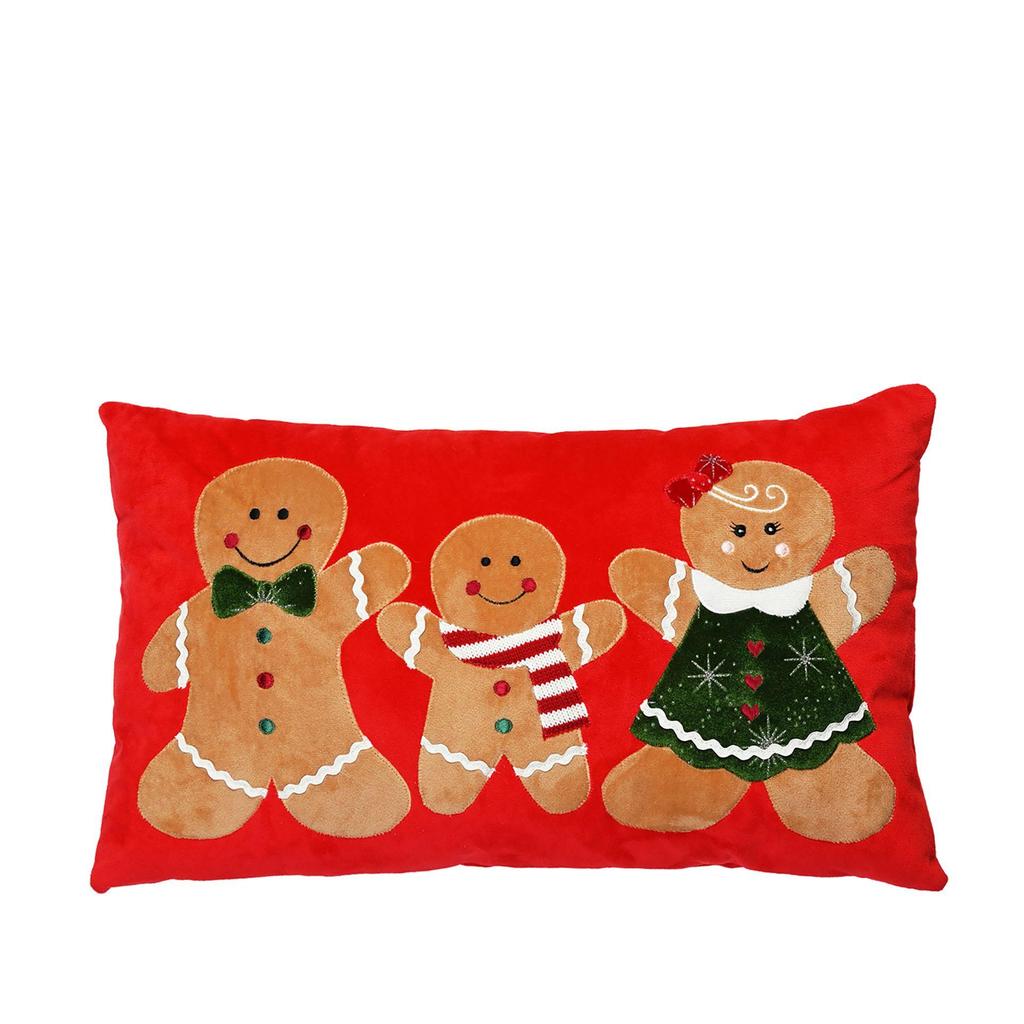 Santa & Friends Gingerbread Family Cushion