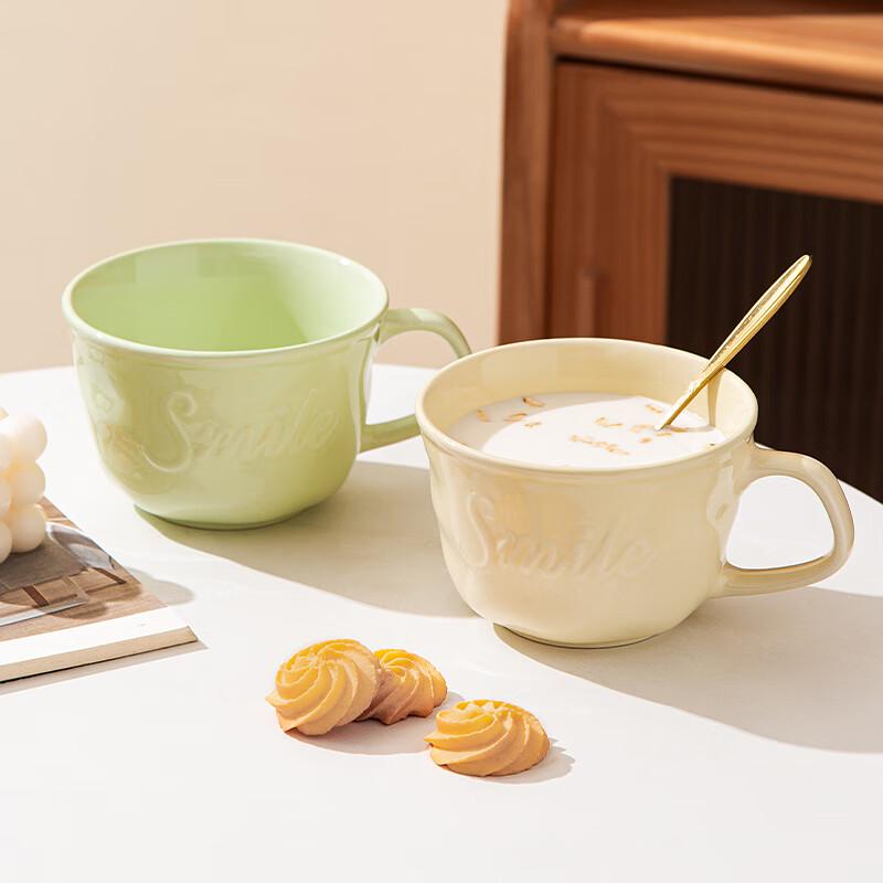 

Cream Style Ceramic Breakfast Mug