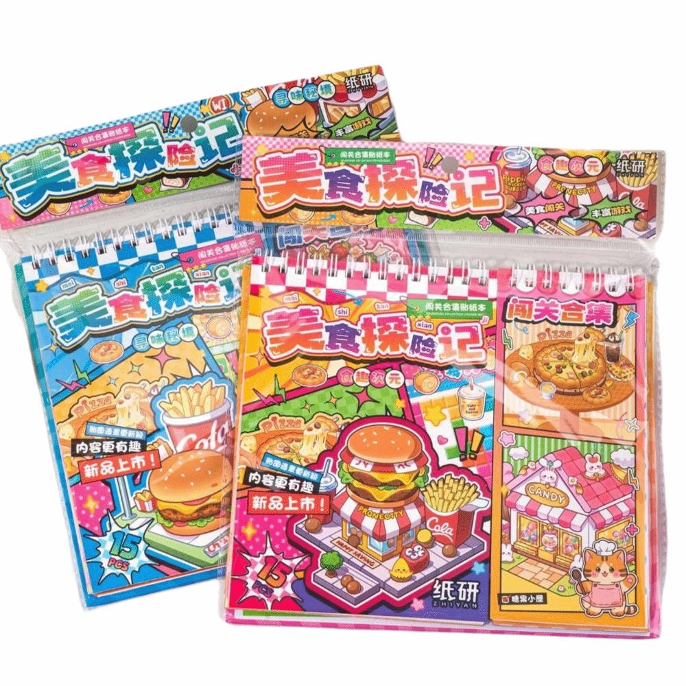 Food Adventure Story 3D Landscape Sticker Decorative DIY Cabin Scene Sticker Toy