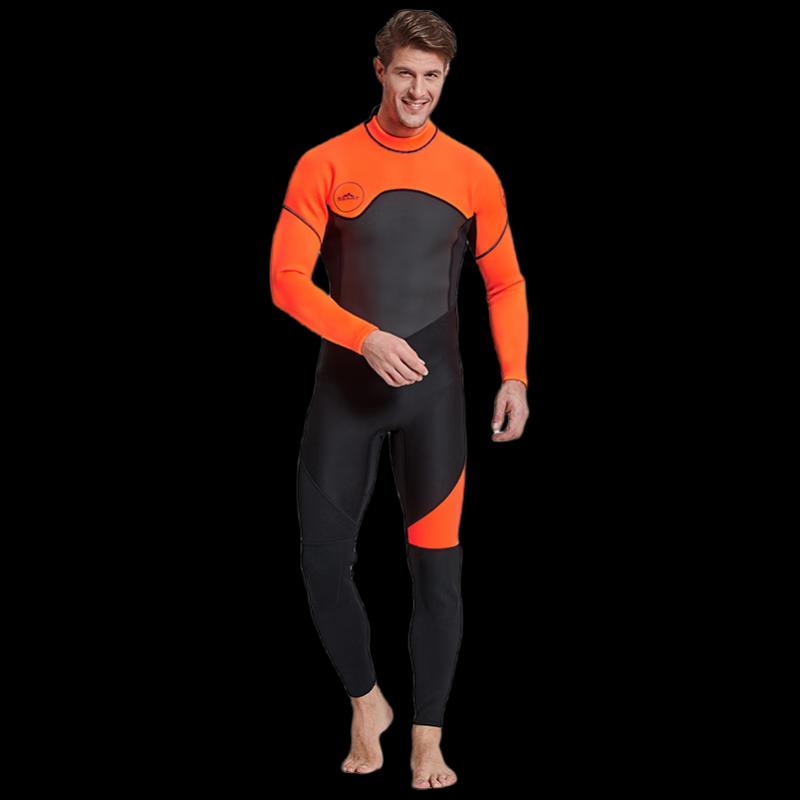 SBART Men's 3MM Long Sleeve Full Wetsuit