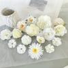 Weiße Serie Rose Künstliche Blumen Seide Unechte Blumen für Heimdeko Hochzeitsdekoration DIY Kranz Geschenk Accessoires Ornamente