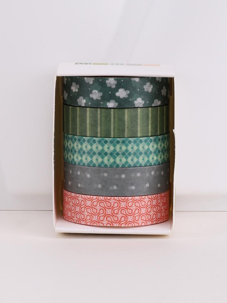 5 Rollen/Box Vintage Washi Tape Dekoration Washi Masking Tape Geschenk für Künstler Scrapbooking Schreibwarenzubehör Washi Tape