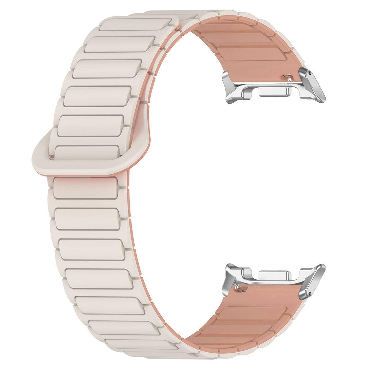

Two color Magnetic strap for Samsung galaxy watch 8 40 44mm silicone band for galaxy 8 classic 46mm waterproof watch bracelet for galaxy 8 classic