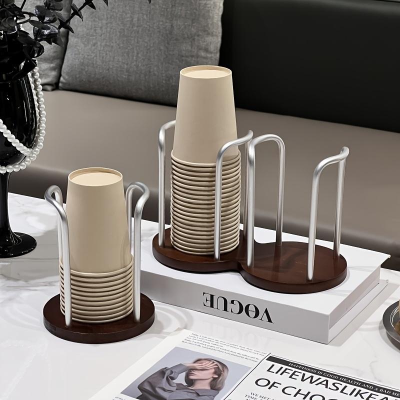Becherhalter Einweg-Papierbecher Multifunktionaler Schreibtisch Kaffee Milch Tee Becherhalter Aufbewahrungsregal Geeignet für Spa Büro Bar Café