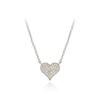 White Cubic Heart Necklace Elbrnn182