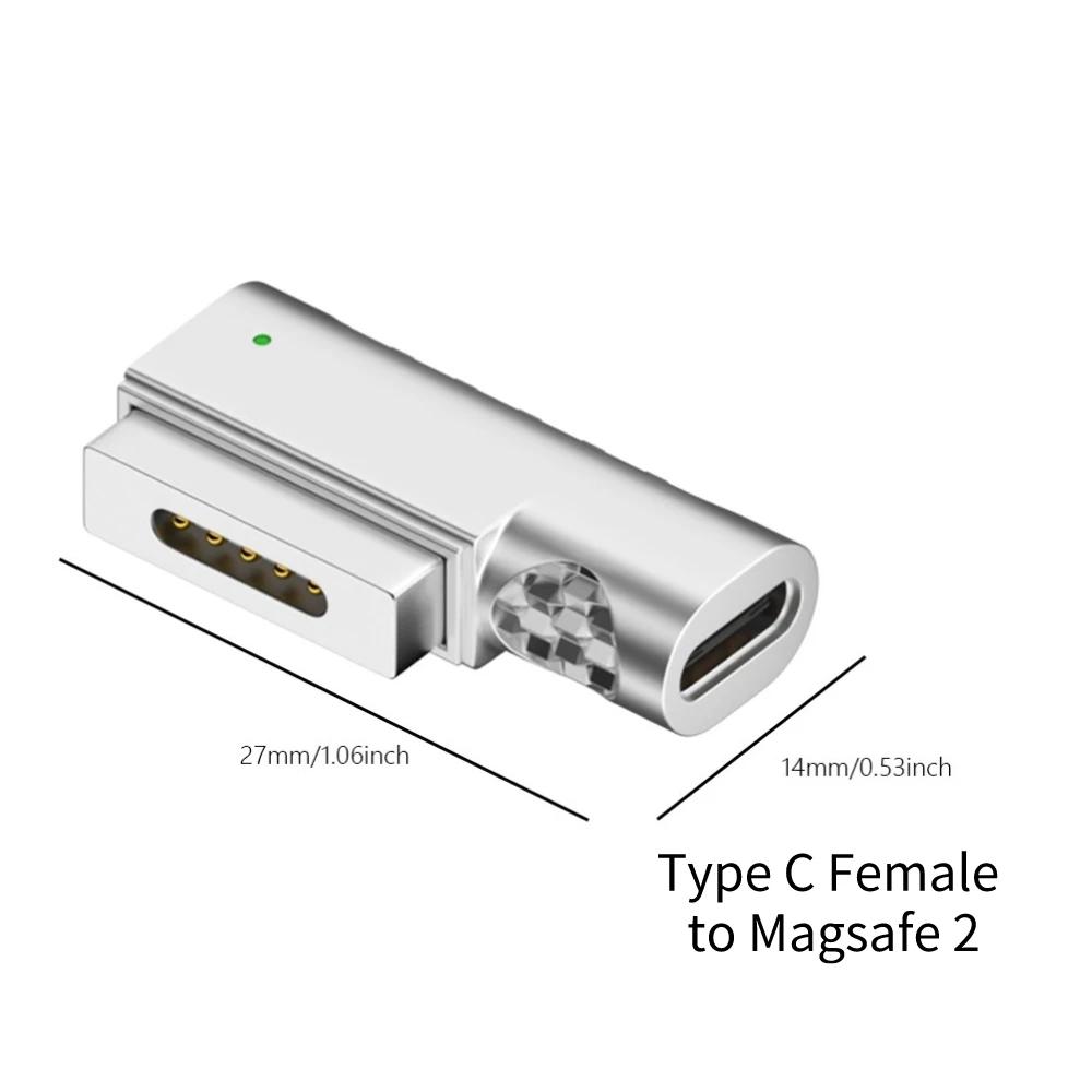 Type-C Female to Magnetic USB PD Fast Charging Adapter Connector Female to Magsafe 3 2 1 for Macbook Air/Pro Charging Adapter