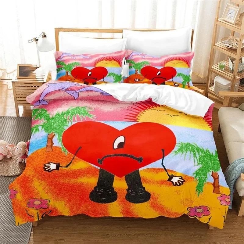 

UN VERANO SIN TI Bedding Set Bad Bunny Duvet Cover Bedroom Comforter Single Twin King Size Quilt Cover Home Textile 70x133cm 2pcs