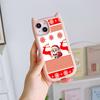 Cat Ear Soft Phone Case for iPhone 16 15 14 13 12 11 Pro Max Plus XR TPU Anti-Drop Transparent Acrylic Back Cover NY29 Merry Christmas Christmas tree