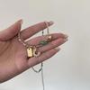 Vintage Moon Jade Necklace Year New Trendy Premium Design Sense Clavicle Chain Internet Celebrity Female