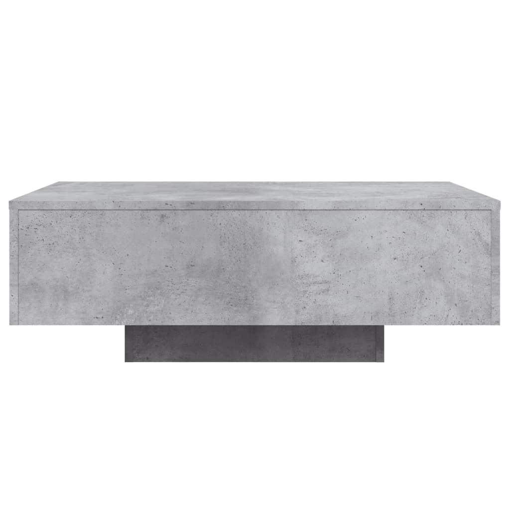 LED Coffee Table in Concrete Grey 85 x 55 x 31 cm