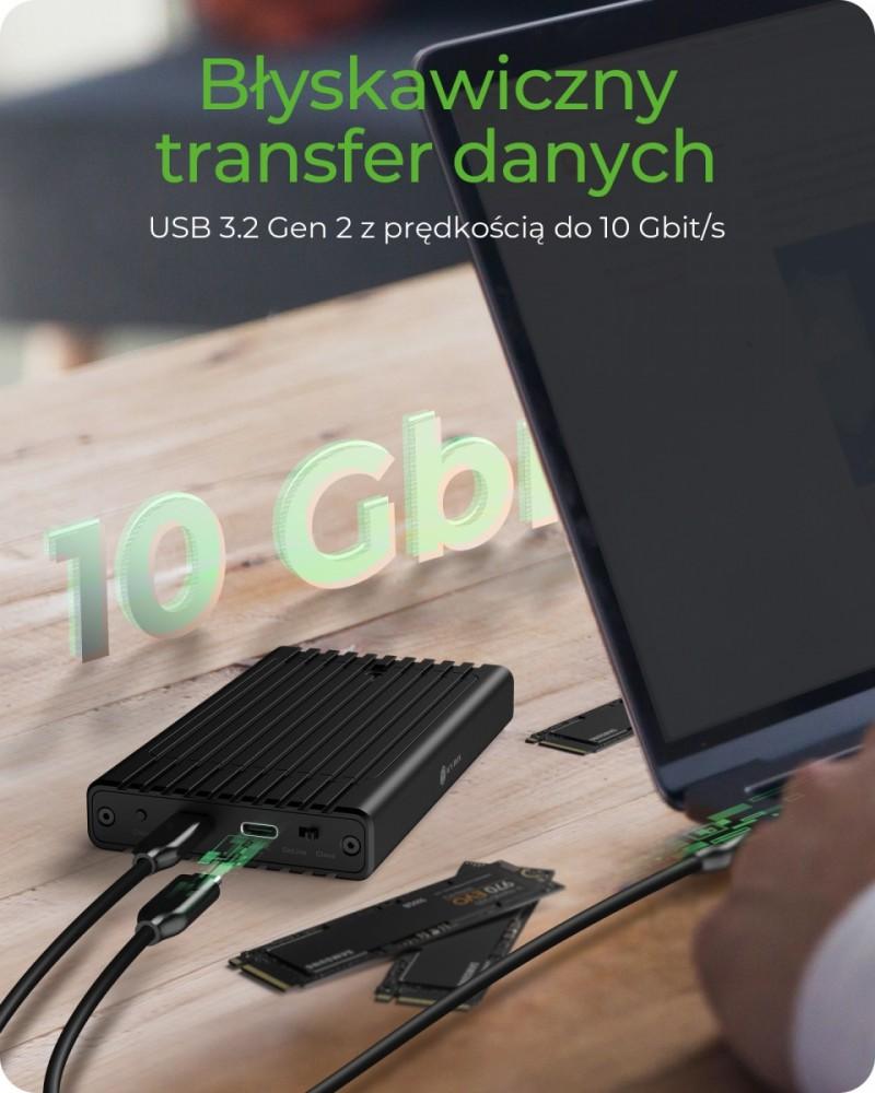 ICY BOX IB-2817MCL-C31 docking for 2x NVMe SSD