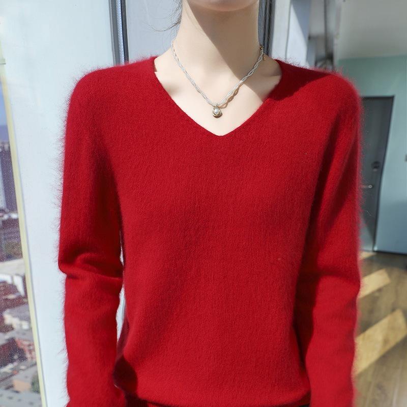 Women's Mink Velvet Loose Knit Pullover Sweater