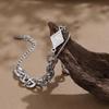 Trendy Titanium Steel Double-Layer Chain Bracelet - Sweet, Cool, Adjustable, Niche Design Jewelry for Her