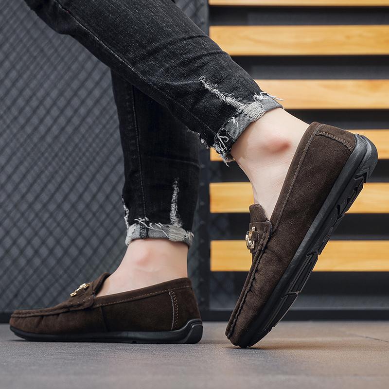 Suede Men Casual Shoes Breathable Comfort Slip-on Mens Driving Shoes Luxury Brand Men Loafers Mens Lazy Shoes Moccasin