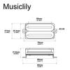 Artec HXTN Super Power Dual Hot Rail Ceramic Humbucker Pickup, PU 10K, for Electric Guitar Neck, Zebra
