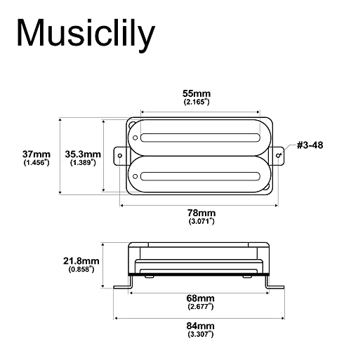Artec HXTN Super Power Dual Hot Rail Ceramic Humbucker Pickup, PU 10K, for Electric Guitar Neck, Zebra