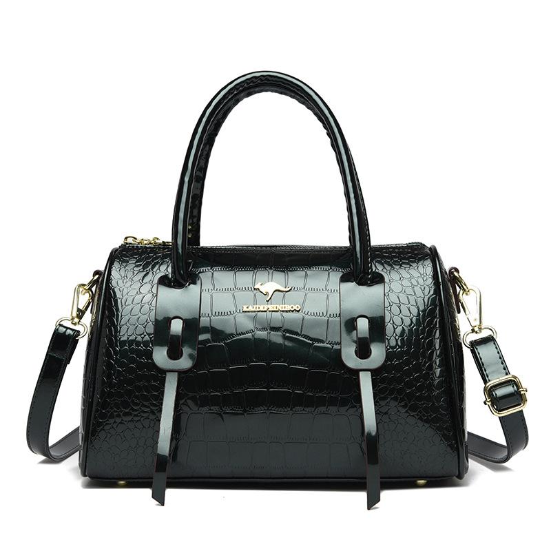 Elegant and Sophisticated Handbag Shiny Leather Large-capacity Single-shoulder Bag Fashionable Crossbody Bag