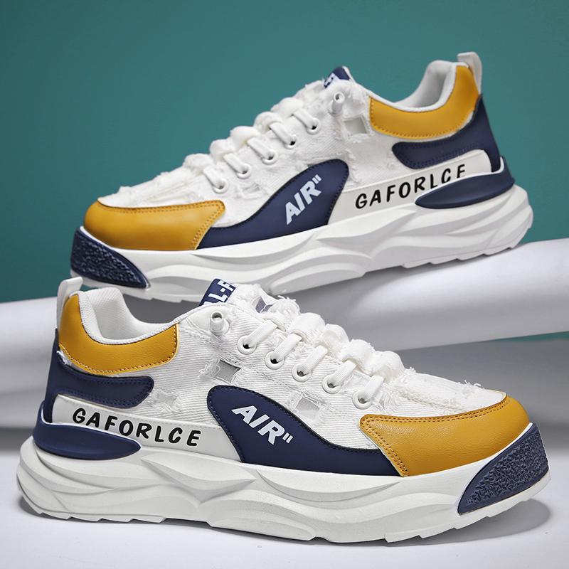 Klobiger Sneaker für Herren Sommer Mesh Atmungsaktiv Luxus Laufschuhe Mode Gestreiftes Design Casual Zapatillas Sports Sneakers