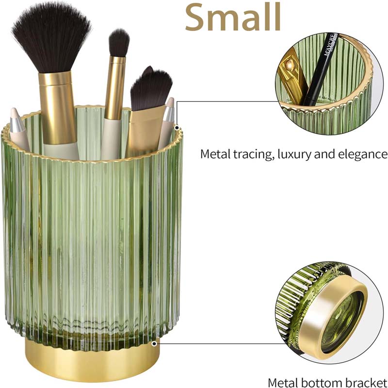 

360° Rotating Luxury Makeup Brush Holder Nail Polish Eyebrow Pencil Lipstick Organizer Cosmetic Storage Box Jewelry Container