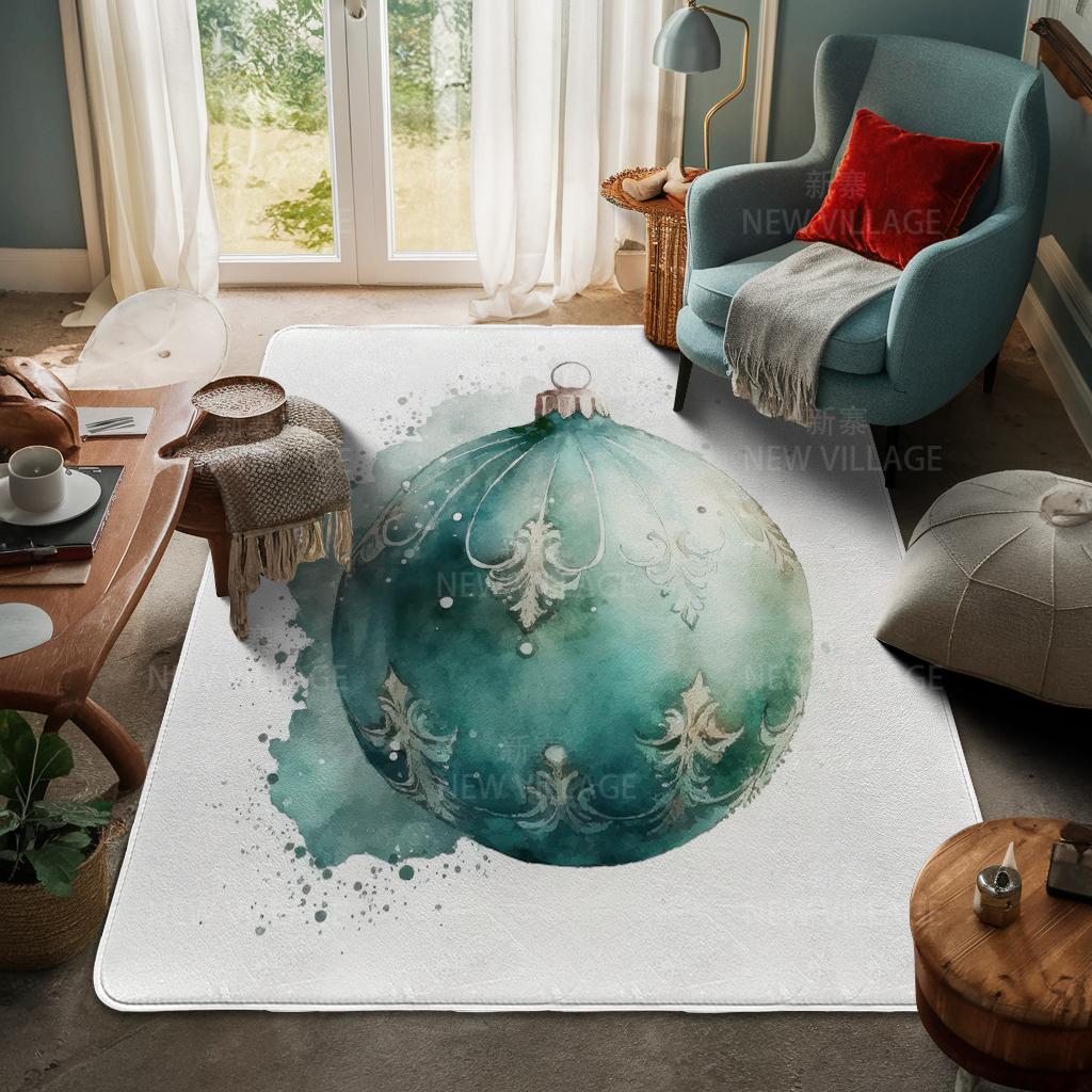 House Entrance Carpet Home Door Mat Living Room Bath Foot Bathroom Non-slip Water Absorption Rugs Bath Merry Christmas Winter